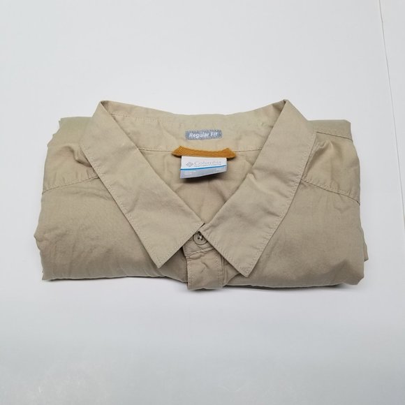Columbia Khaki Button Down Outdoor Top Shirt XL - Picture 10 of 10